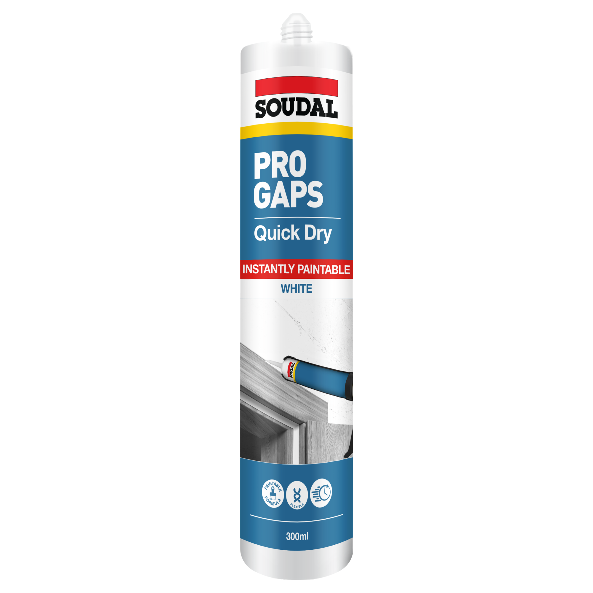 174684 Soudal Pro Gaps Quick Dry 300ml White